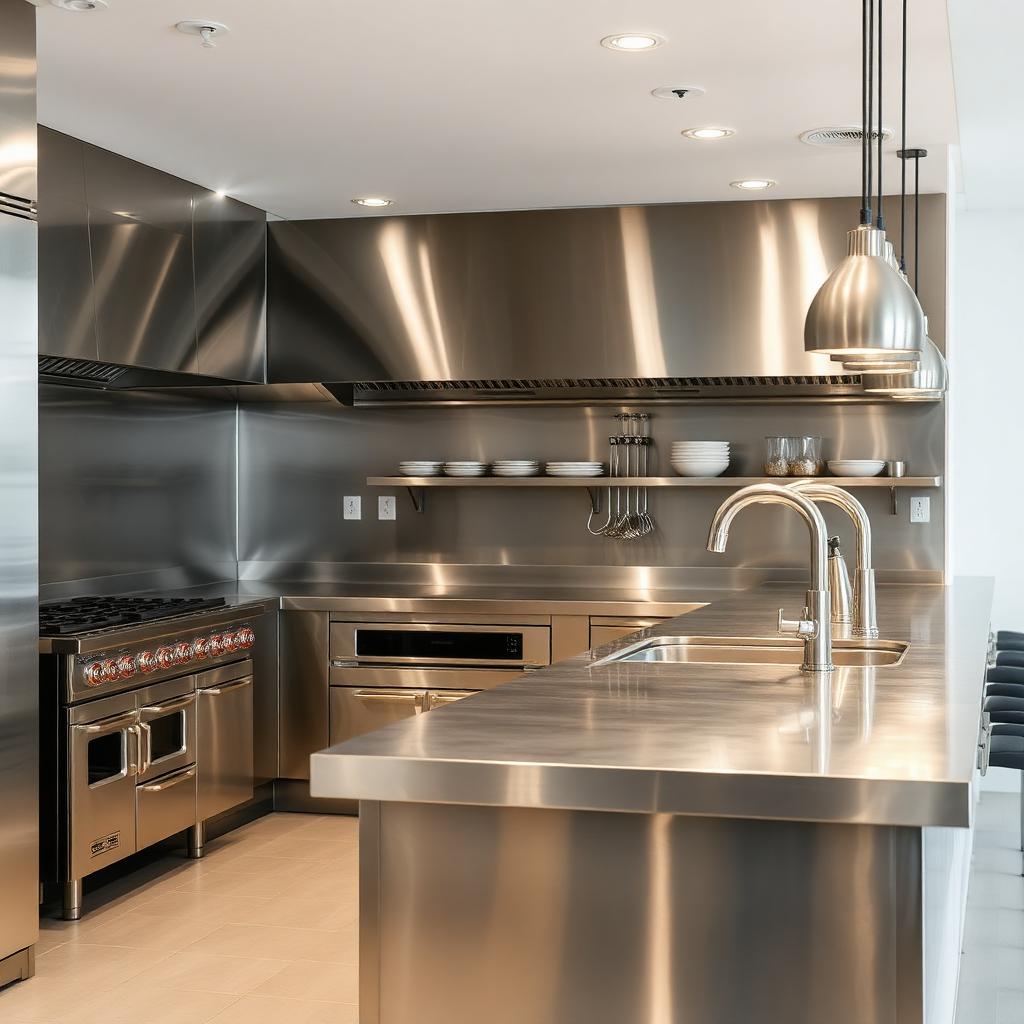 Commercial Kitchen Stainless Surfaces